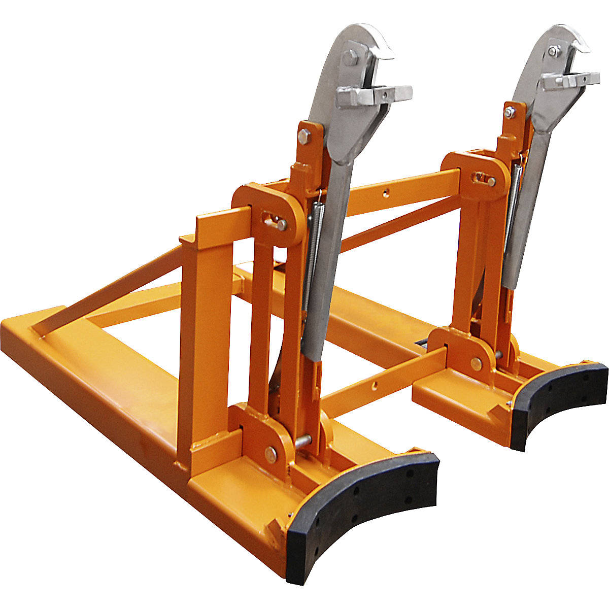 Drum lifter with wide rim grip, for 2 drums, yellow orange-0