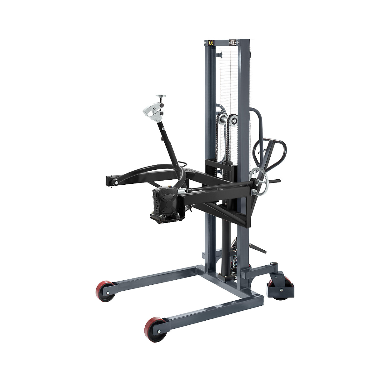 Drum lifting and tilting unit