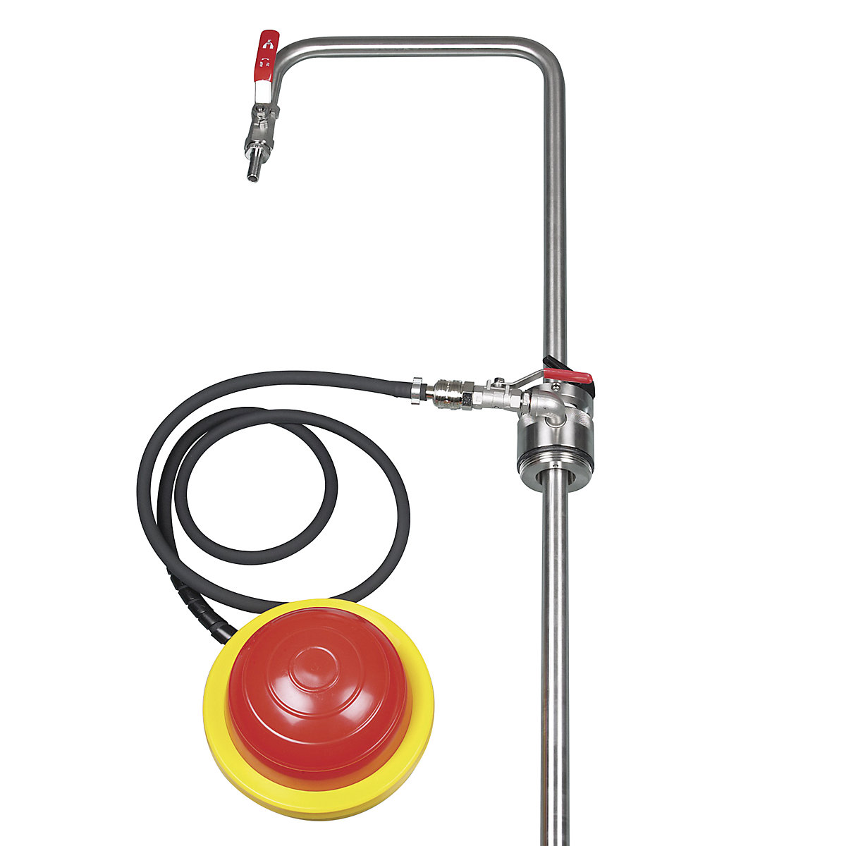 Stainless steel solvent pump, foot operated