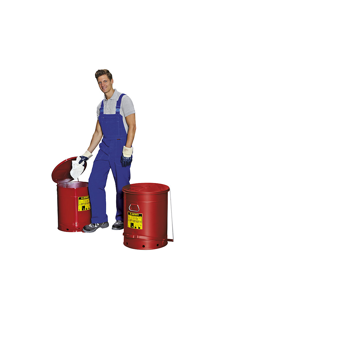 Safety disposal can made of sheet steel – Justrite (Product illustration 3)-2