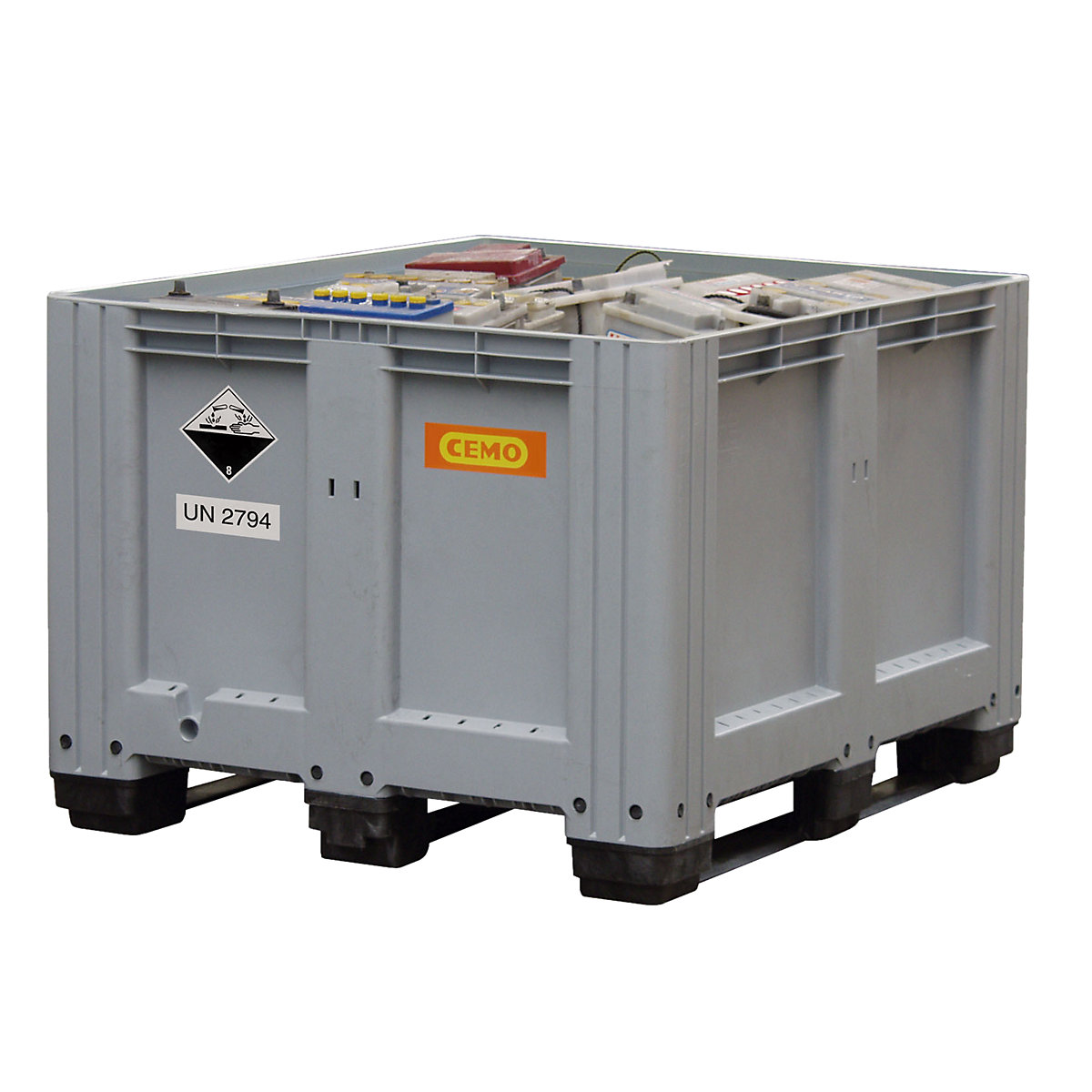 Used battery storage and transport box – CEMO