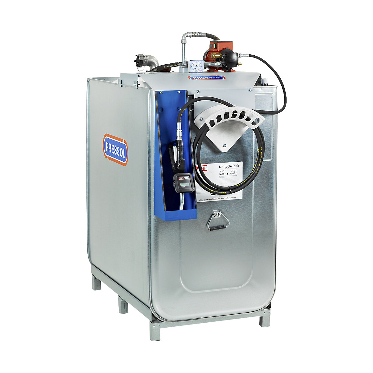 Compact oil tank system for fresh oil / low flammability oils - PRESSOL