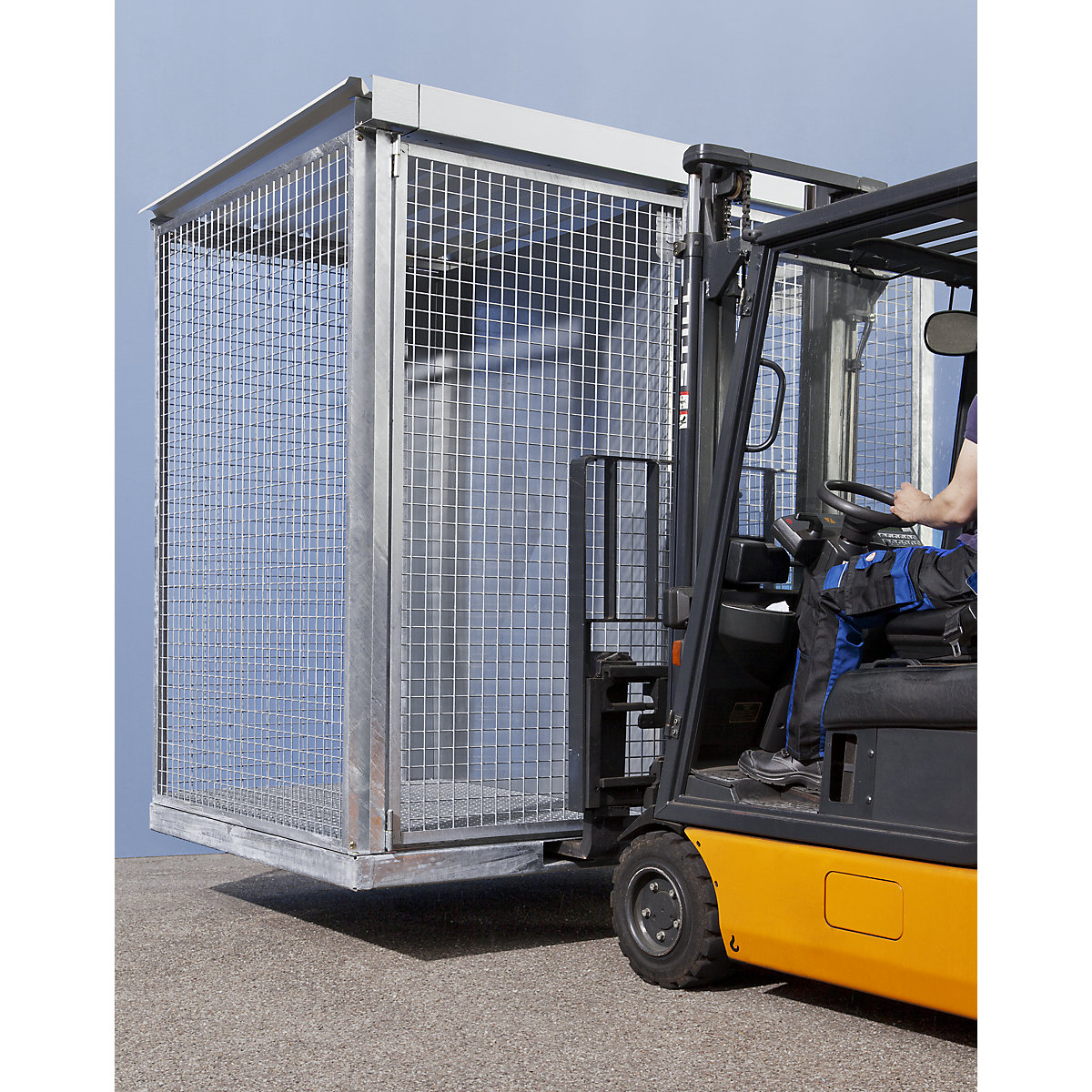 Assembled mesh gas cylinder cage – eurokraft pro (Product illustration 3)-2