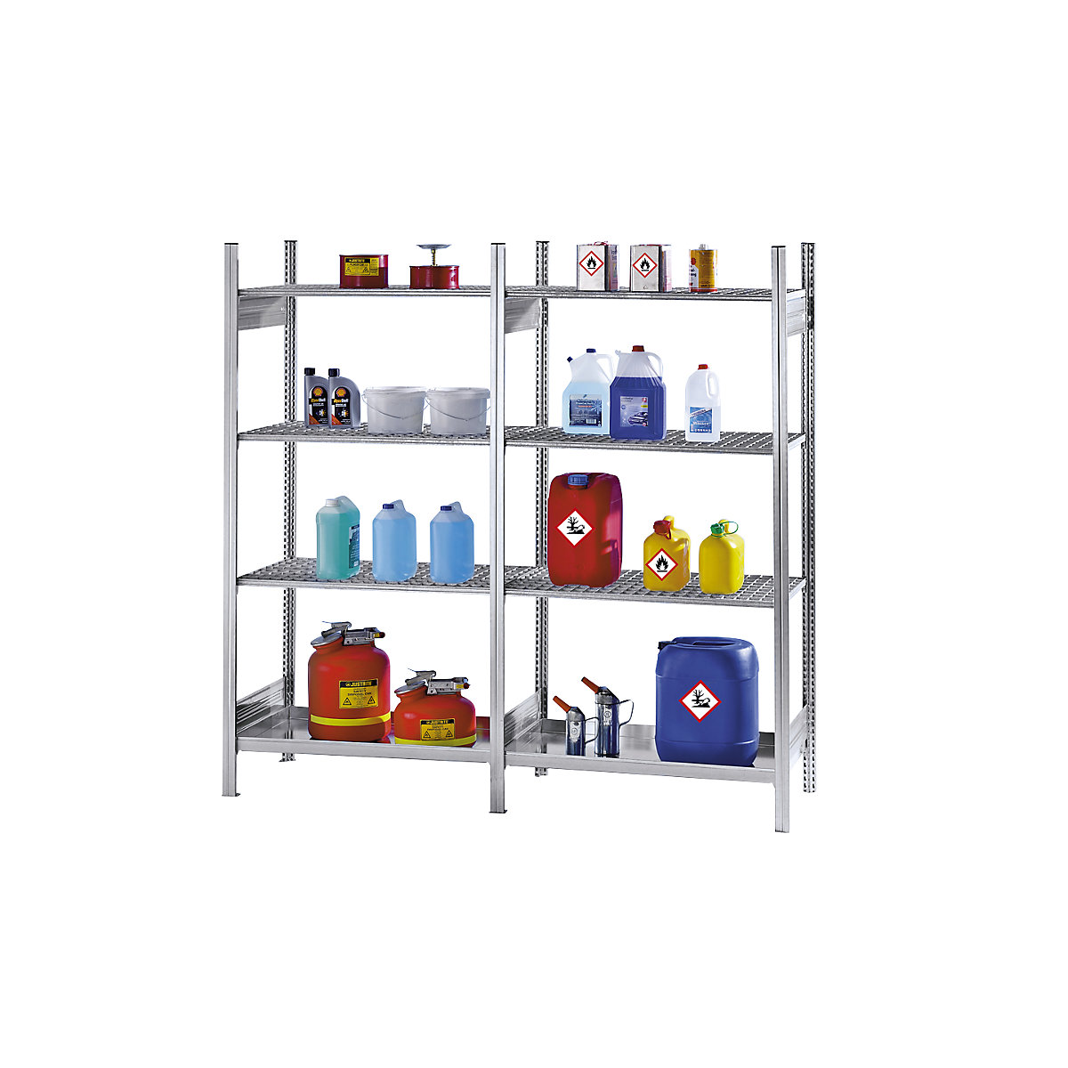 Hazardous goods shelving for small containers, for water hazardous and flammable media – LaCont (Product illustration 3)-2
