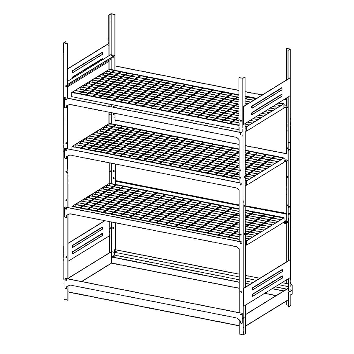 Hazardous goods shelving for small containers, for water hazardous and flammable media – LaCont (Product illustration 4)-3