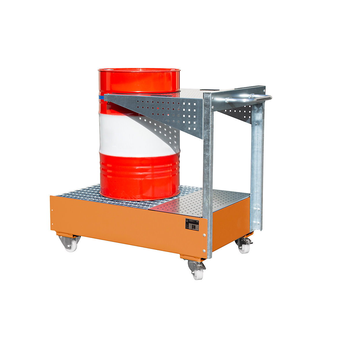 Mobile sump tray with perforated panel bracket (Product illustration 2)-1