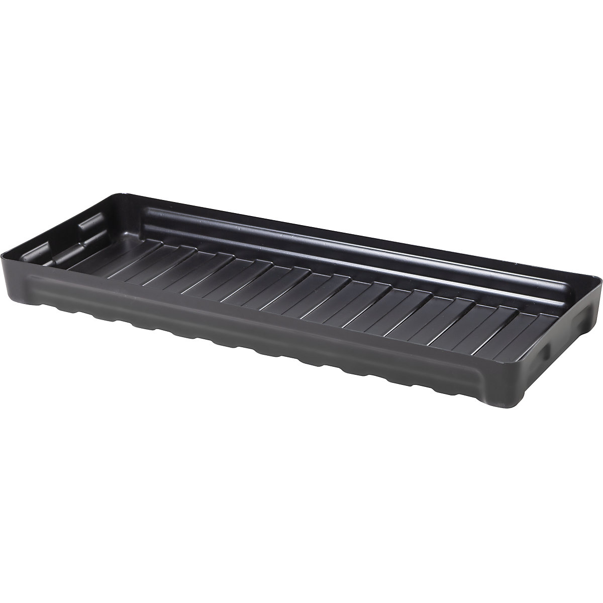 PE small container shelf sump tray – eurokraft pro, dissipative, without certification, collection capacity 20 l-3