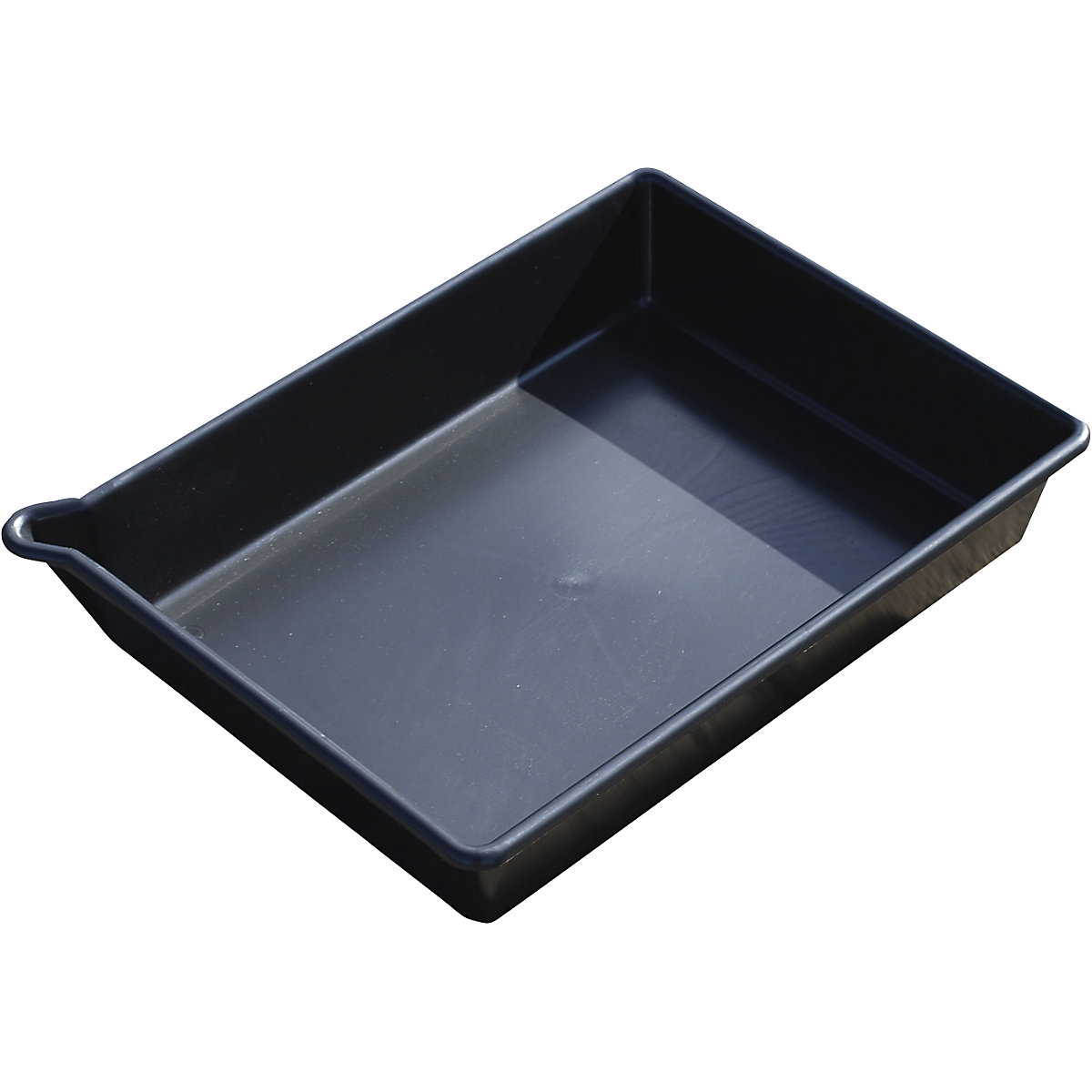 PE sump tray for small containers with spout