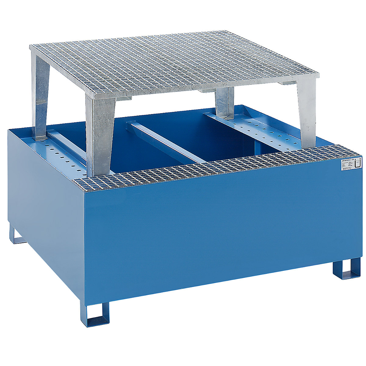Steel sump tray for IBC/CTC tank containers - eurokraft basic