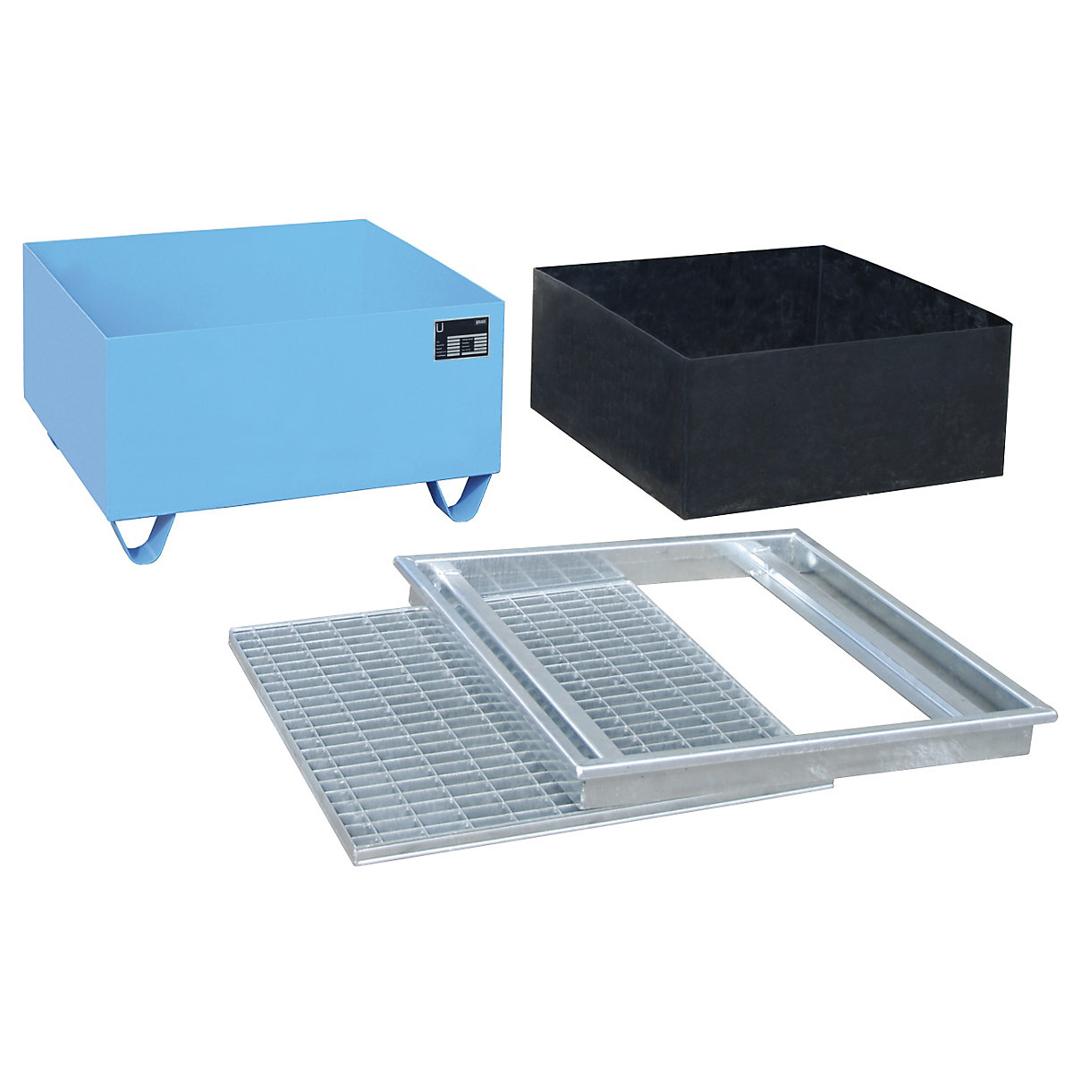 Steel sump tray with PE insert - eurokraft pro