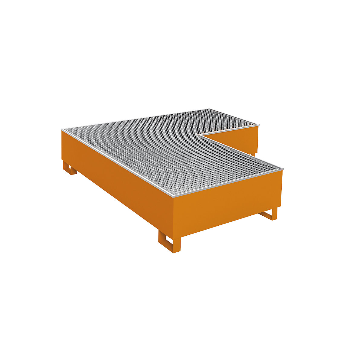 Steel sump tray with PE insert – eurokraft pro (Product illustration 4)-3