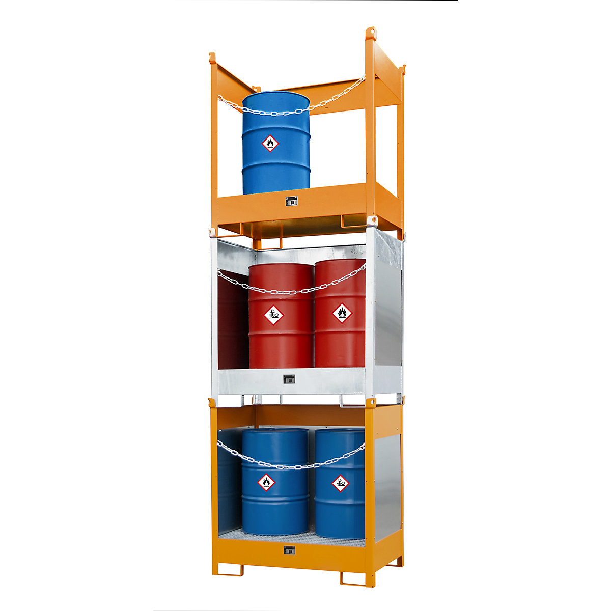 Storage and transport pallet with sump tray – eurokraft pro (Product illustration 3)-2