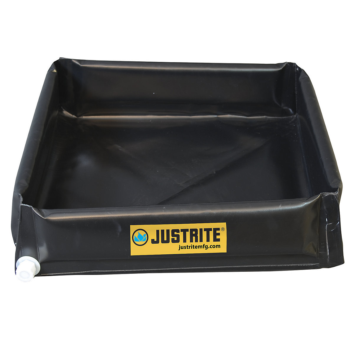 Universal tray, flexible – Justrite, with drainage connection, sump capacity 114 l-0