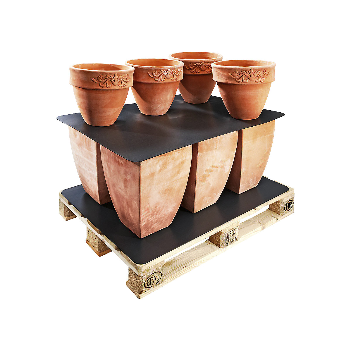 PP-Paletten-Zwischenlage ratioform, VE 10 Stk, LxBxH 1180 x 780 x 2.5 mm, 450 g/m²-0