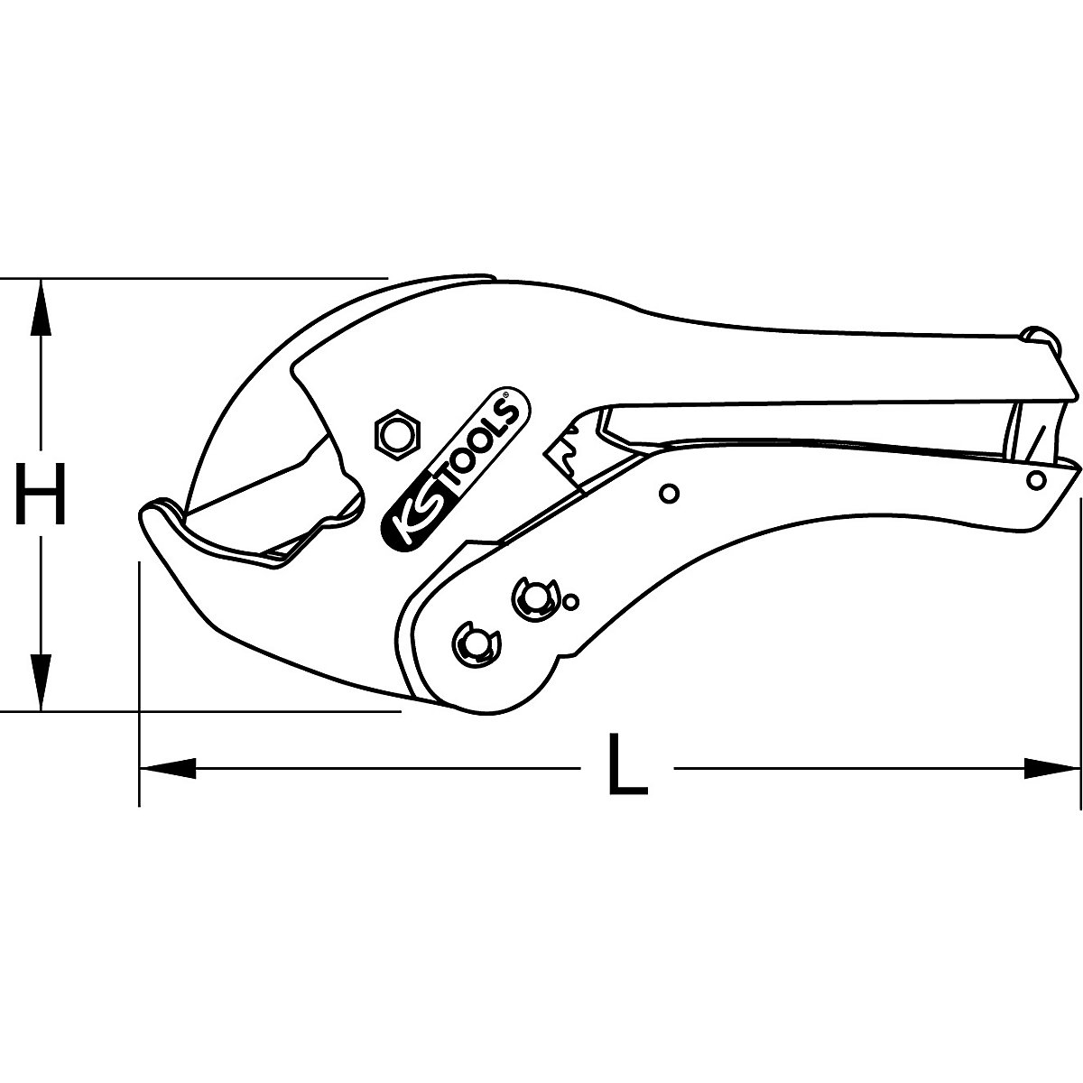Cizalla automática para tubos de plástico – KS Tools (Imagen del producto 3)-2
