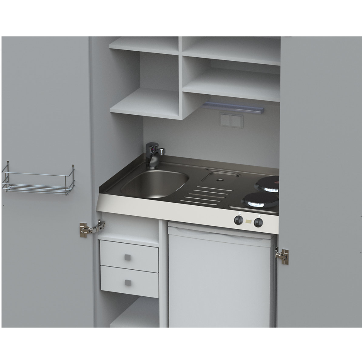 Kitchen unit with hinged doors (Product illustration 2)-1