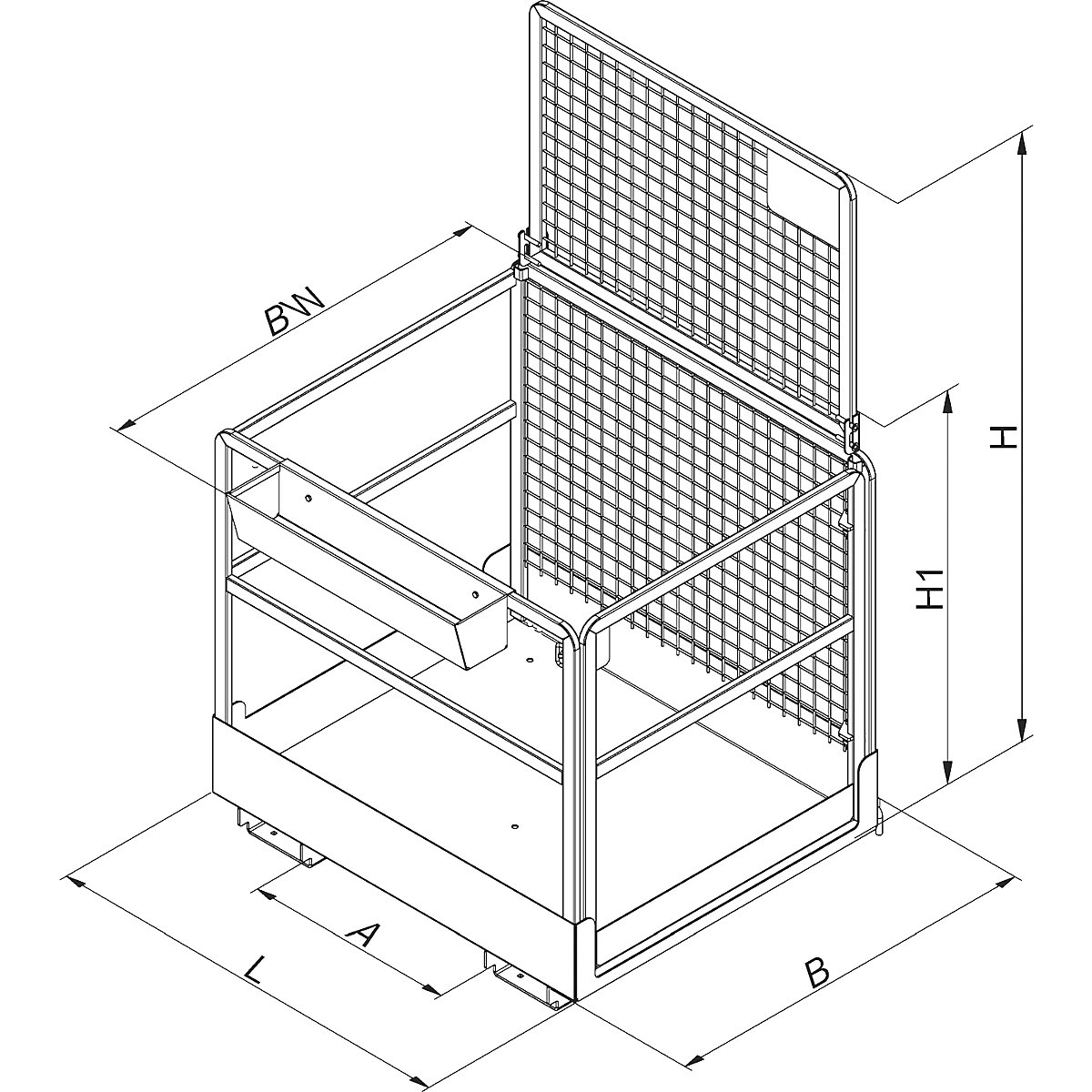Arbeitskorb, für Stapler Eichinger (Produktabbildung 2)-1