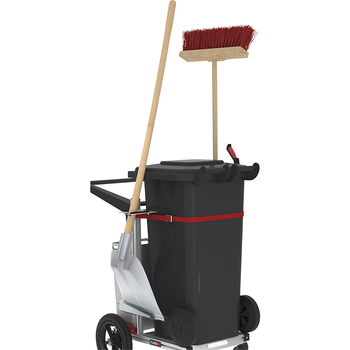 Carrier Original hulladékgyűjtő kocsi – FLORA, 1 hulladékgyűjtőhöz, 80 – 240 l, eszközökkel, h x szé x ma 850 x 680 x 980 mm-0