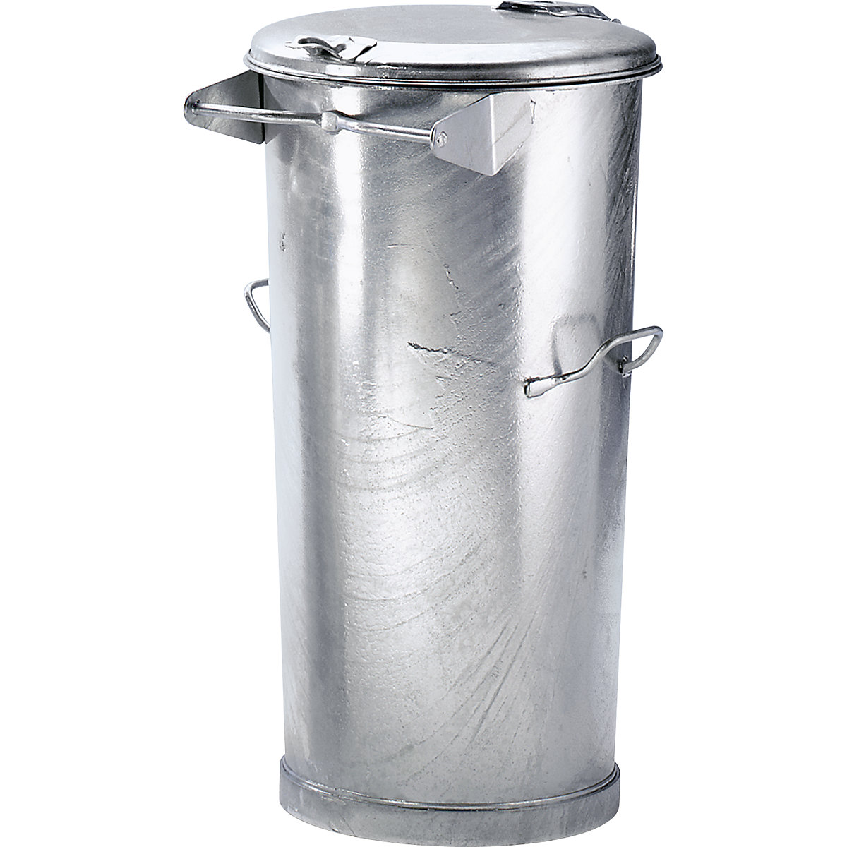 Hulladékgyűjtő rendszer, acél, űrtartalom 110 l, ma x Ø 930 x 435 mm, tűzihorganyzott-0