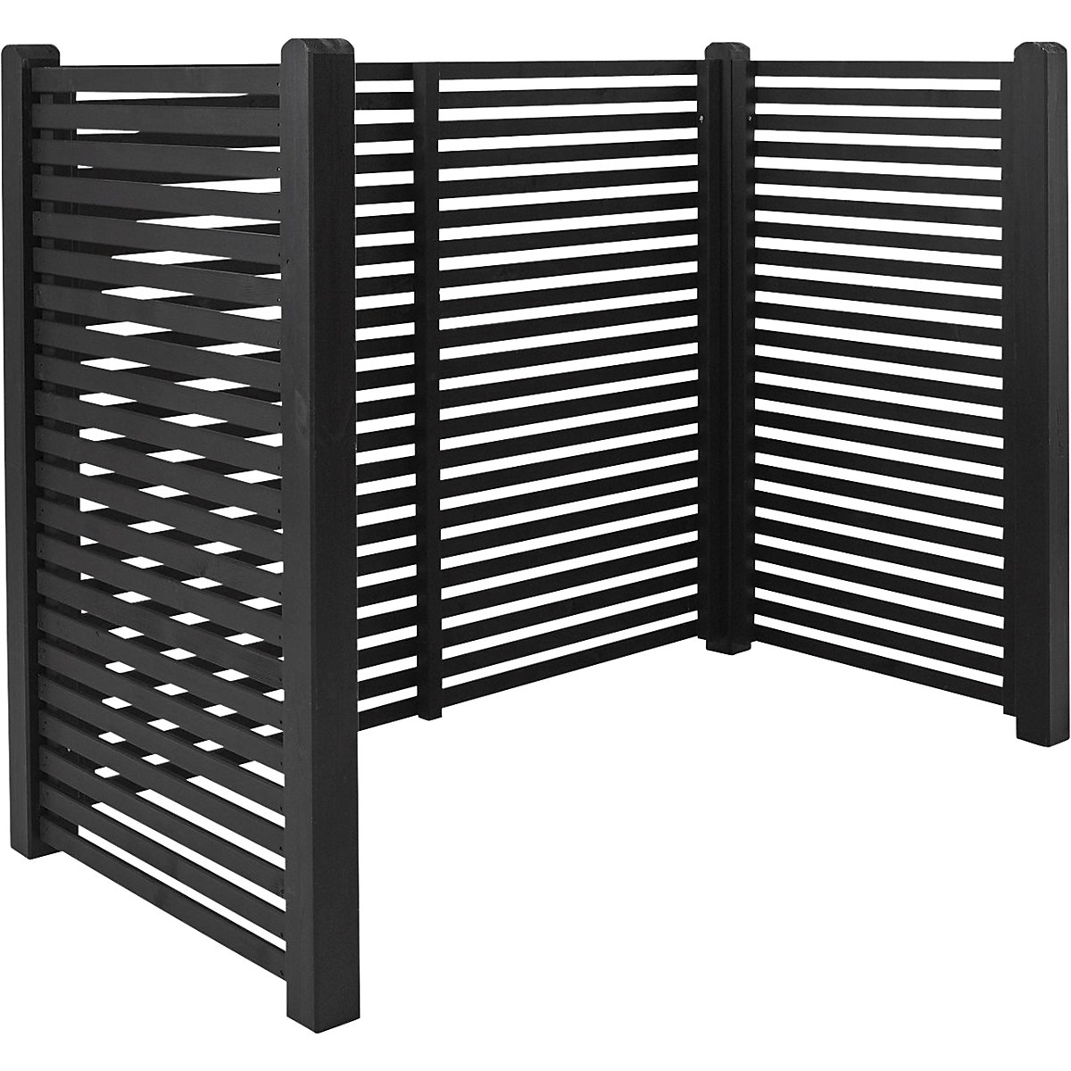 Tokyo szemeteskonténer-beálló, fa, h x szé x ma 1970 x 1000 x 1480 mm, fekete-0