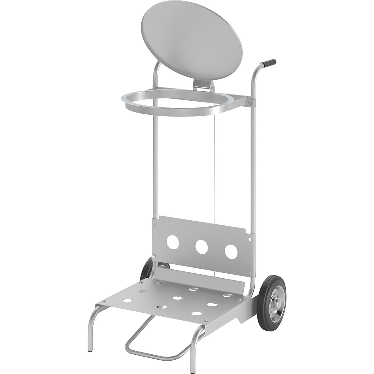 Acél pedálos szemeteszsák állvány, mobil – VAR (Termék képe 4)-3