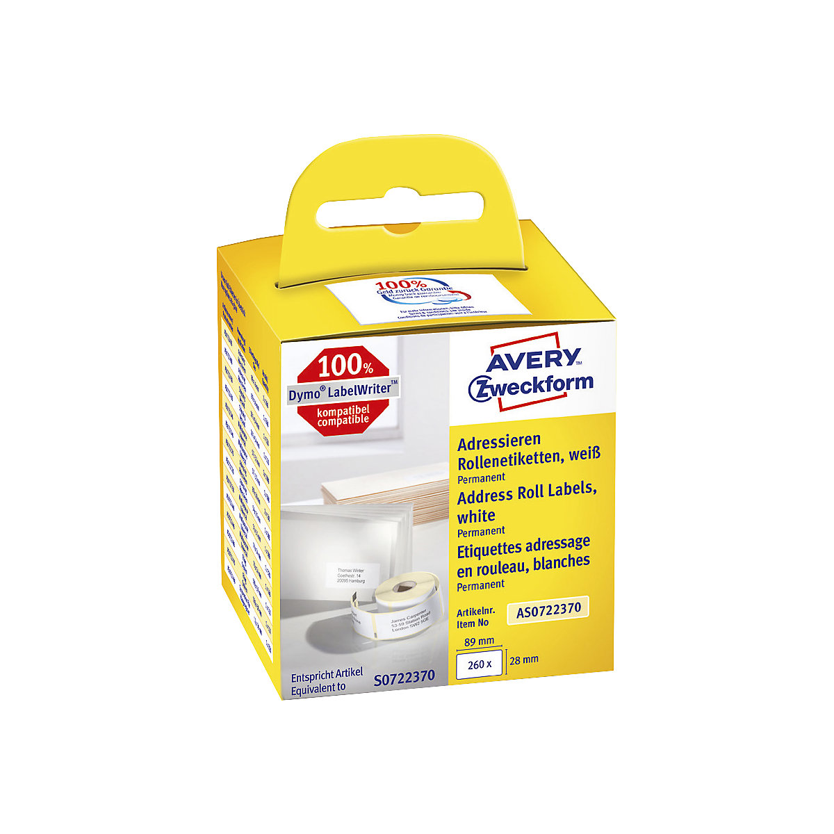 Etichette in rotolo per indirizzi e spedizioni