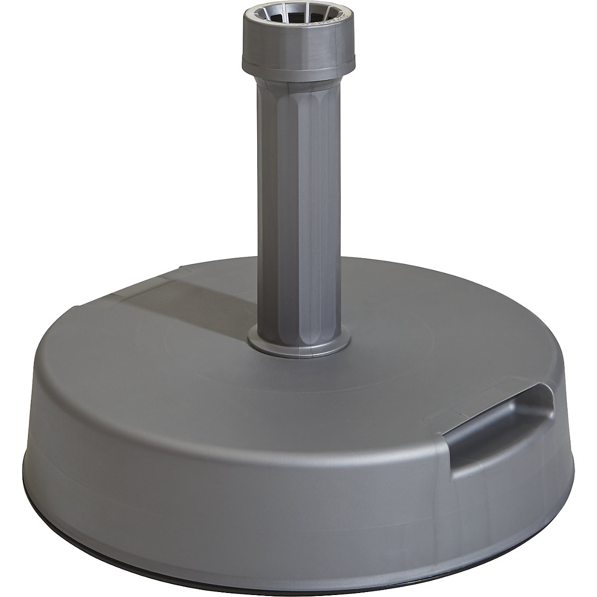 Base rotonda per ombrellone, alt. x Ø 90 x 400 mm, per aste con Ø di 19 – 38 mm, argento