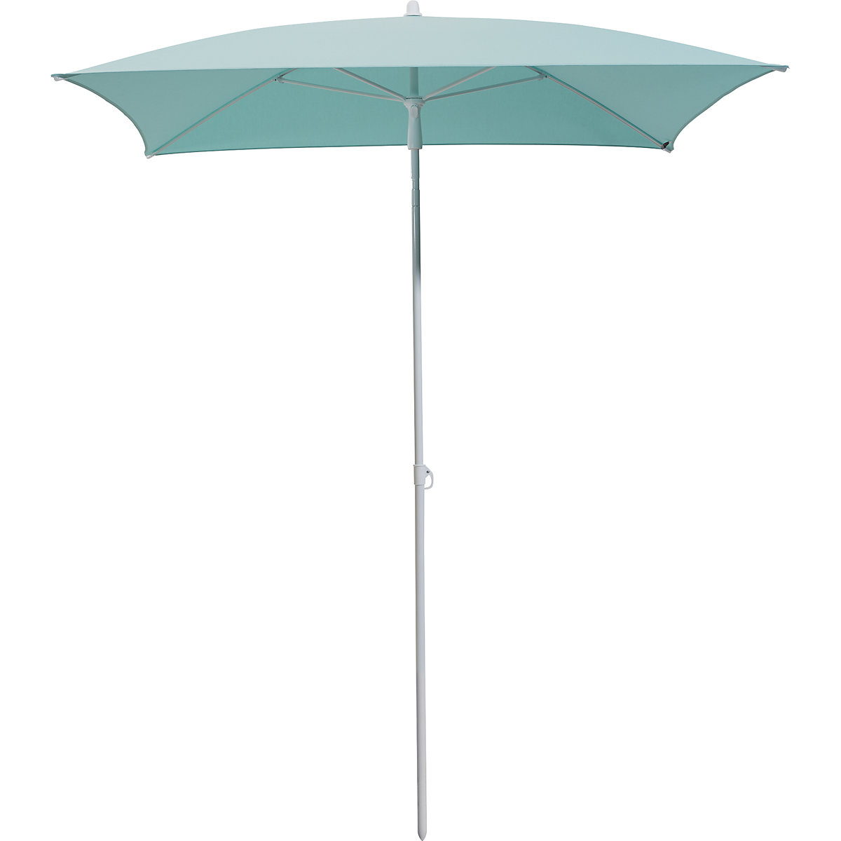 Ombrellone, quadrato, lungh. x largh. 1600 x 1600 mm, telaio bianco, acquamarina-0