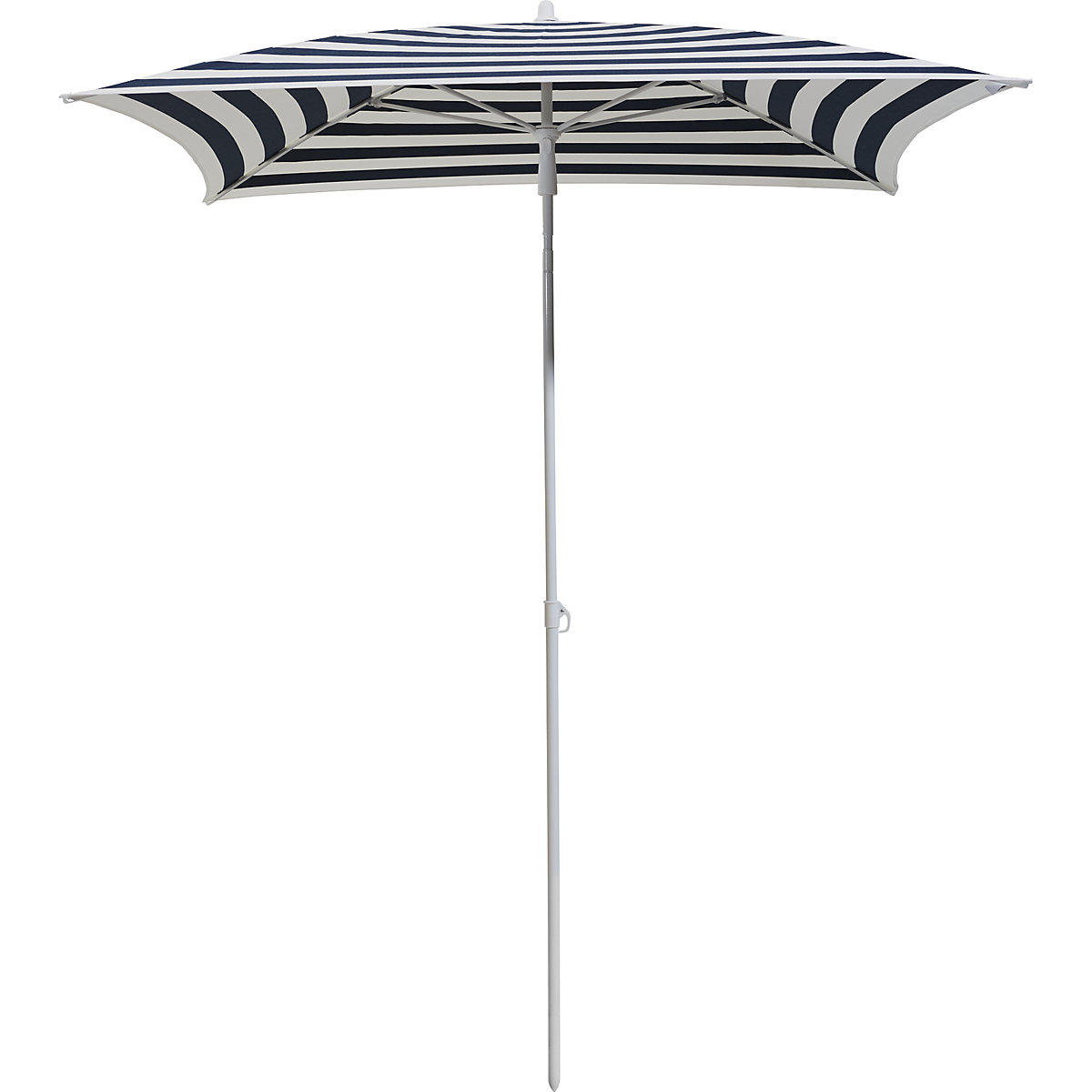 Ombrellone, quadrato, lungh. x largh. 1600 x 1600 mm, telaio bianco, bianco / blu-0