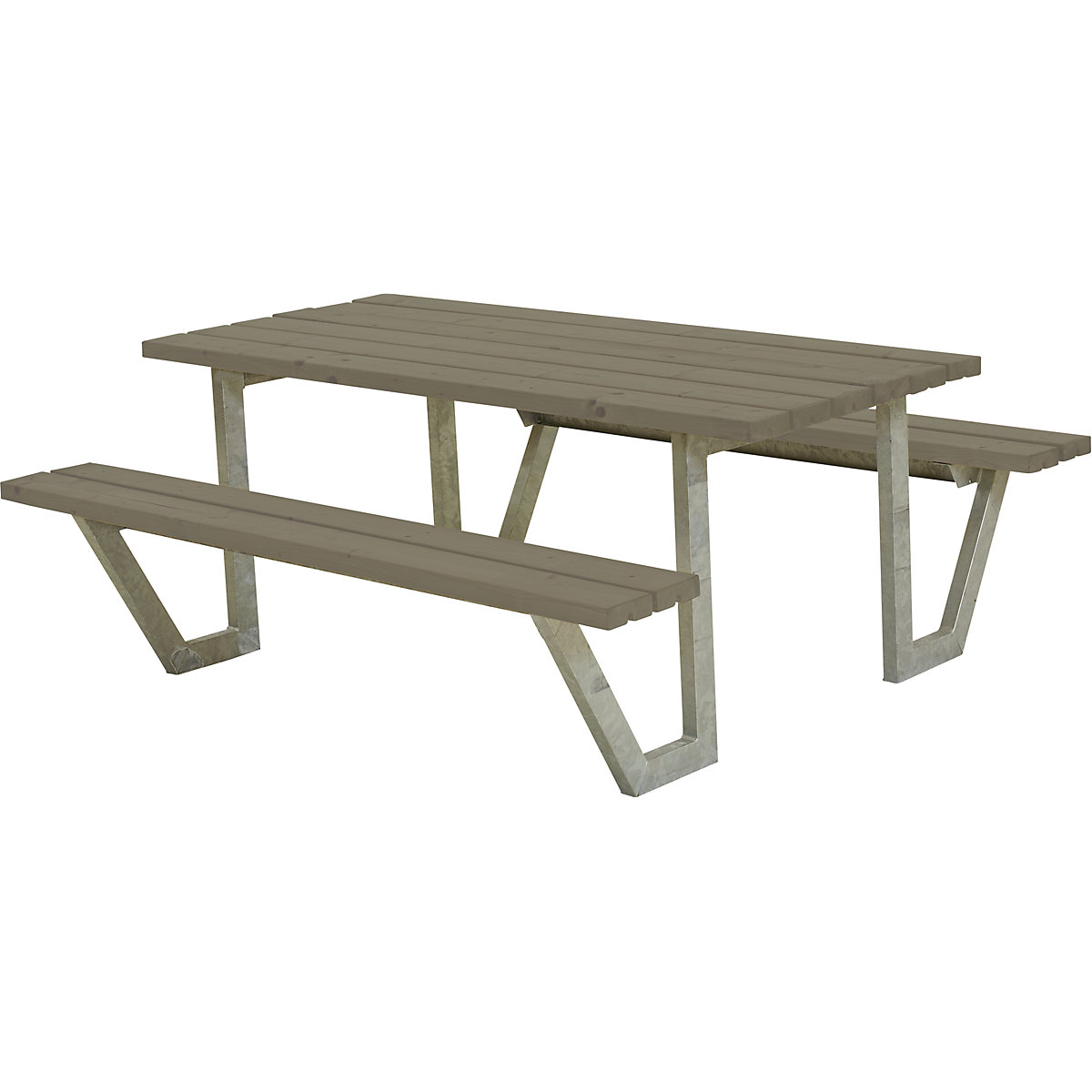 Set di tavolo e panche per 6 persone, legno di conifera certificato, terra opaco-0
