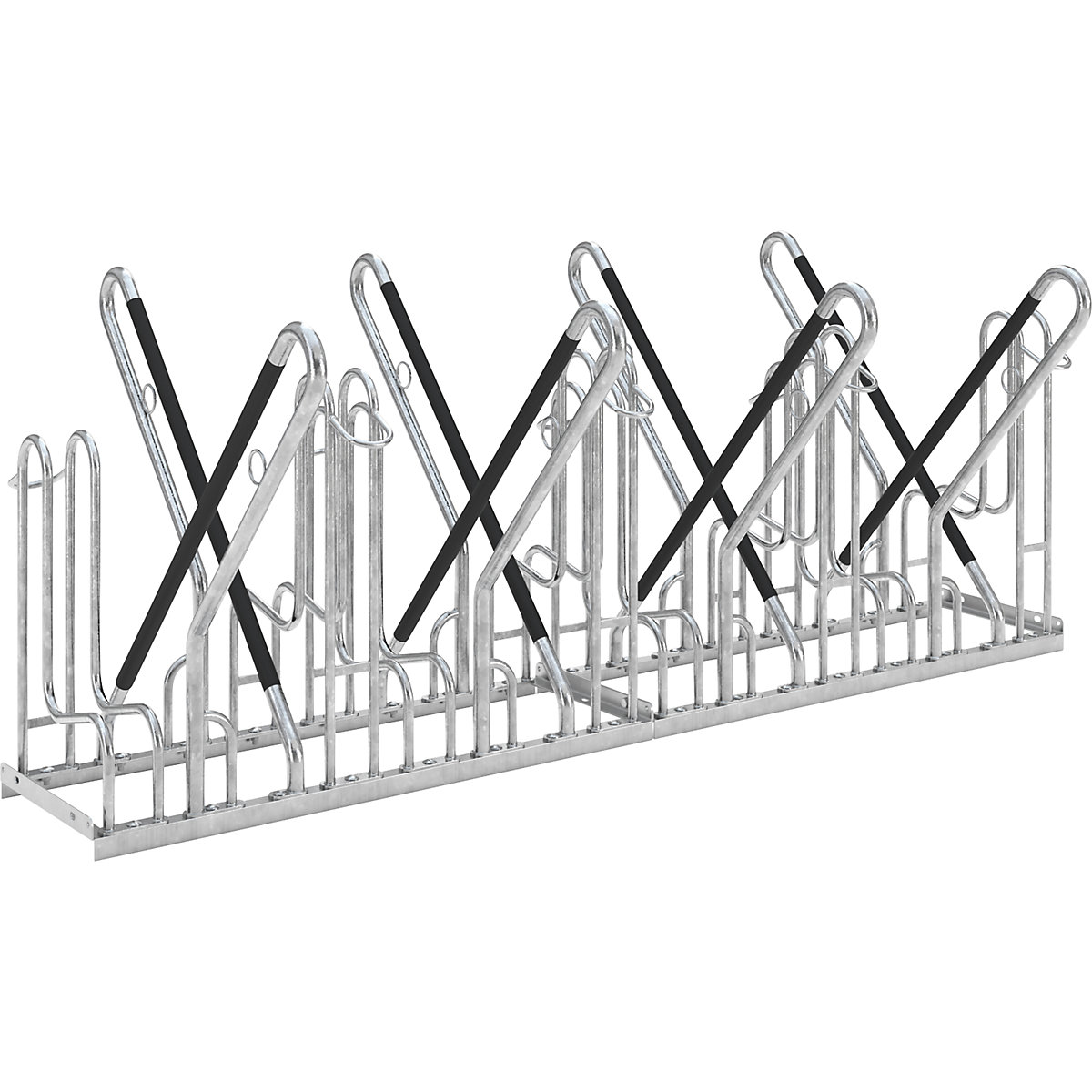 Rastrelliera per biciclette – WSM, modello 4700 XBF, due lati utili, 2 x 4 posti bici-0