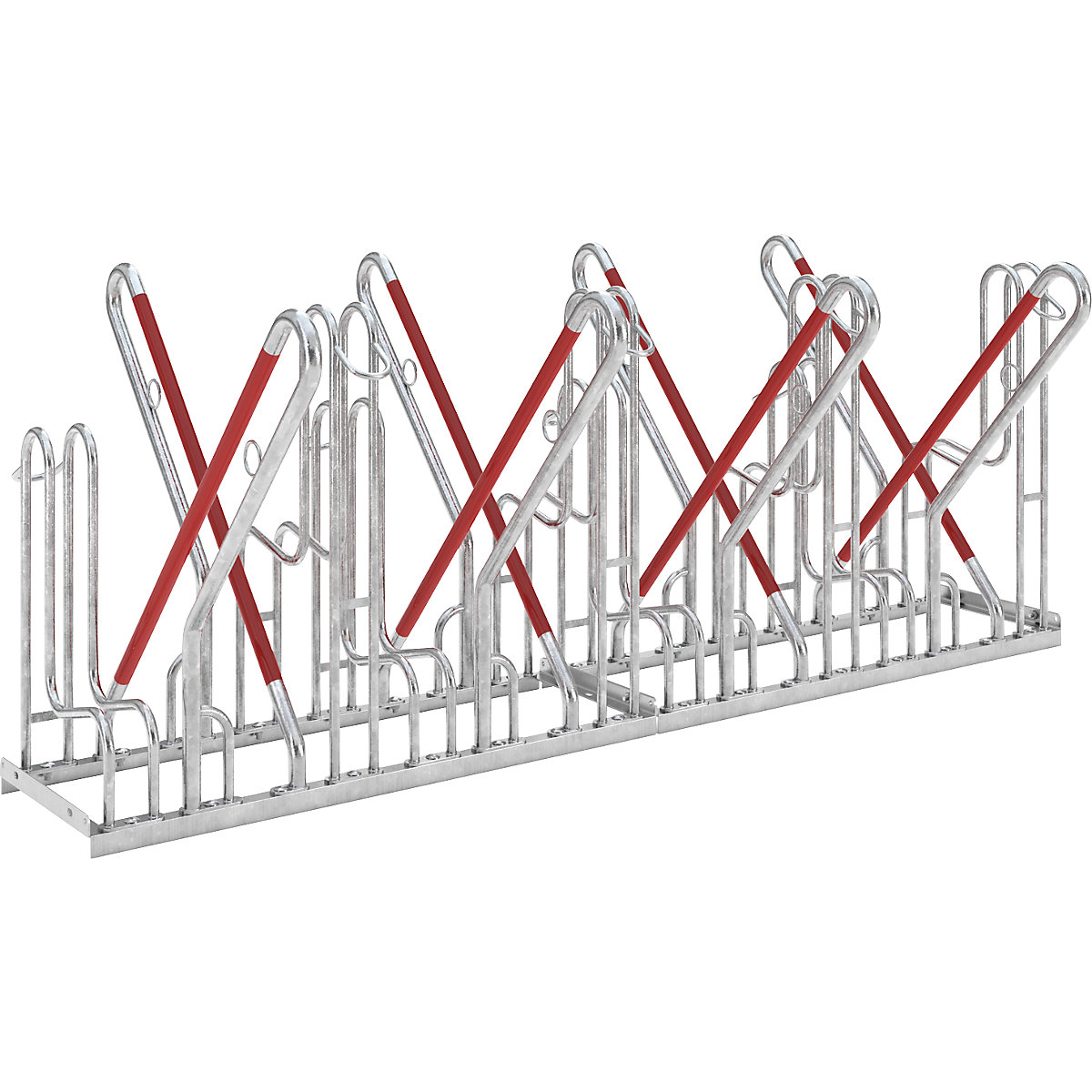 Staffa di supporto per bicicletta – WSM, modello 4500 XBF, due lati utili, 2 x 4 posti bici-0