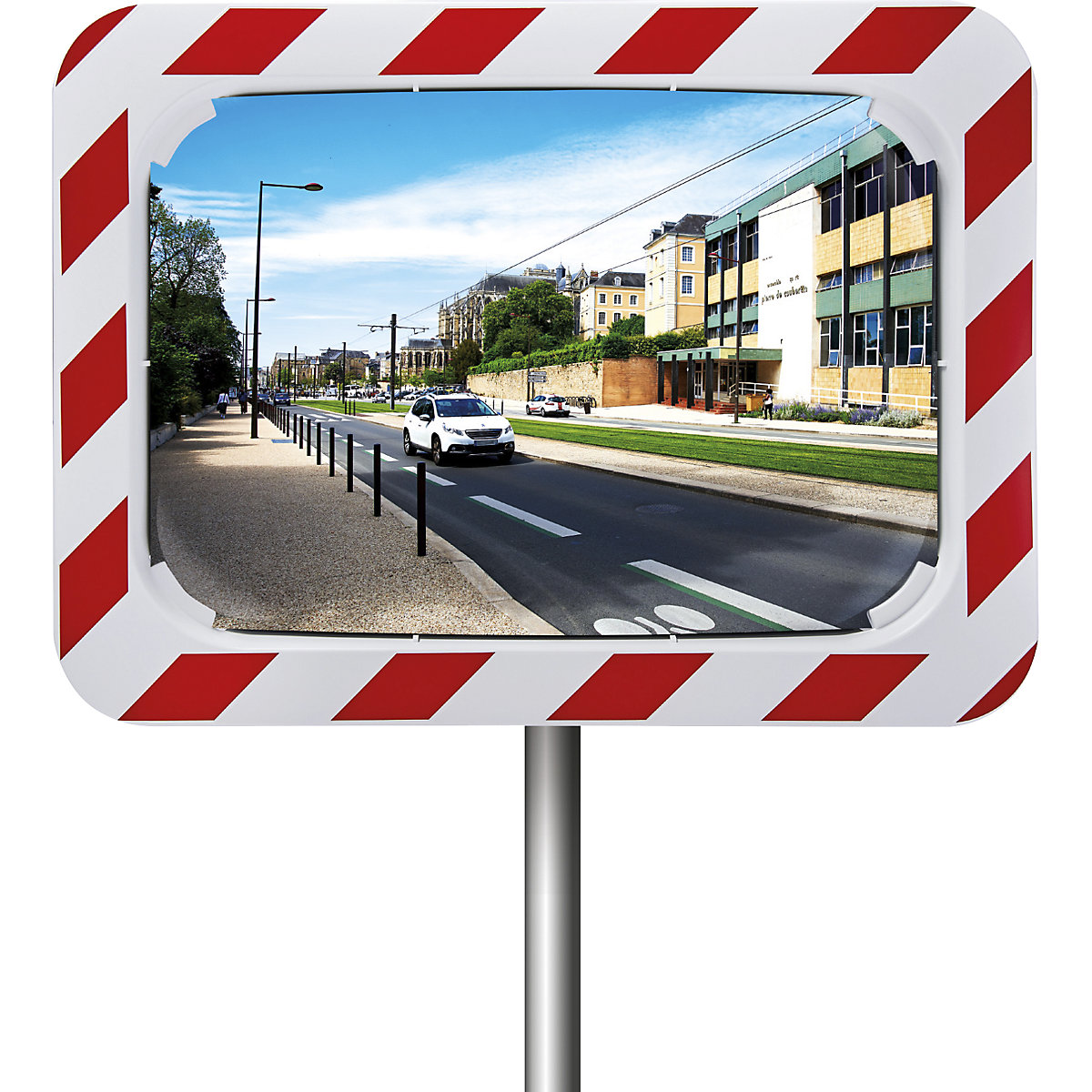 Specchio stradale Polymir® – Vialux, rettangolare, alt. x largh. 400 x 600 mm-0