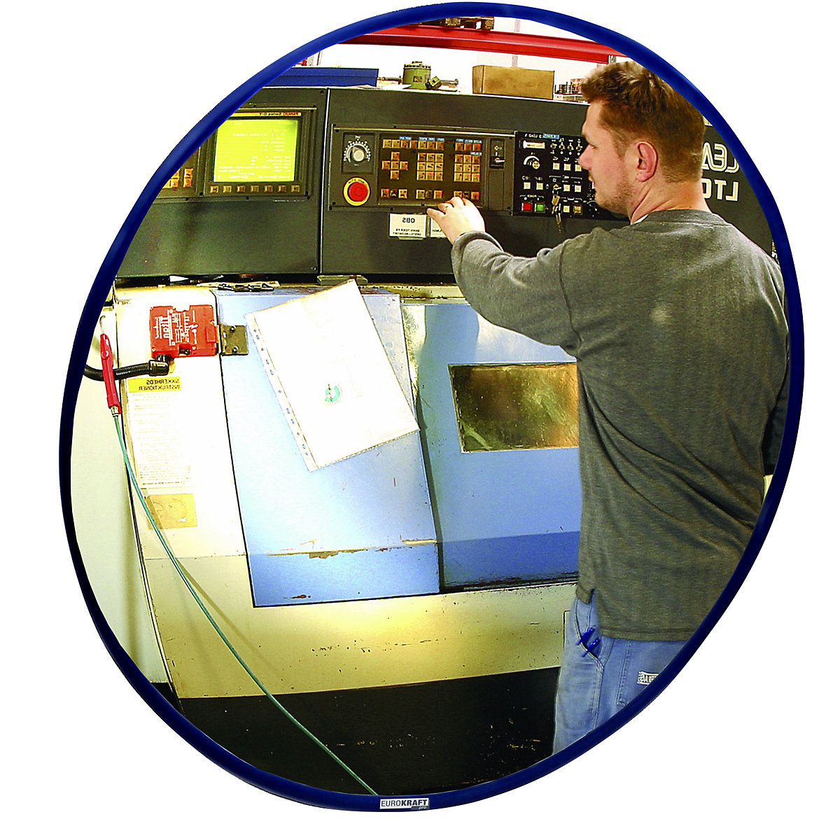 Specchio universale per interni ed esterni – eurokraft pro, rotondo, Ø 500 mm-0