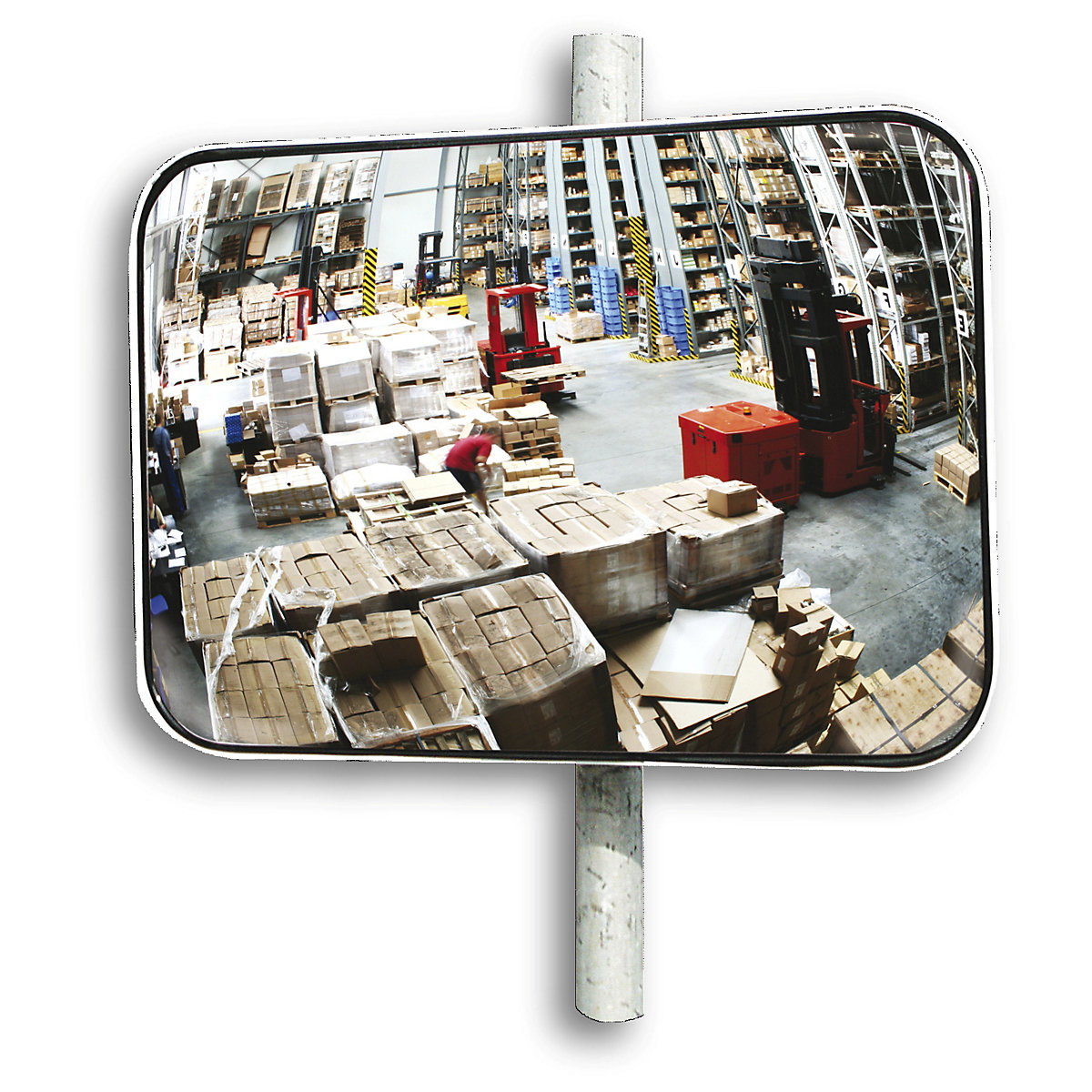 Specchio universale per interni ed esterni – eurokraft pro, rettangolare, largh. x alt. 800 x 600 mm-0
