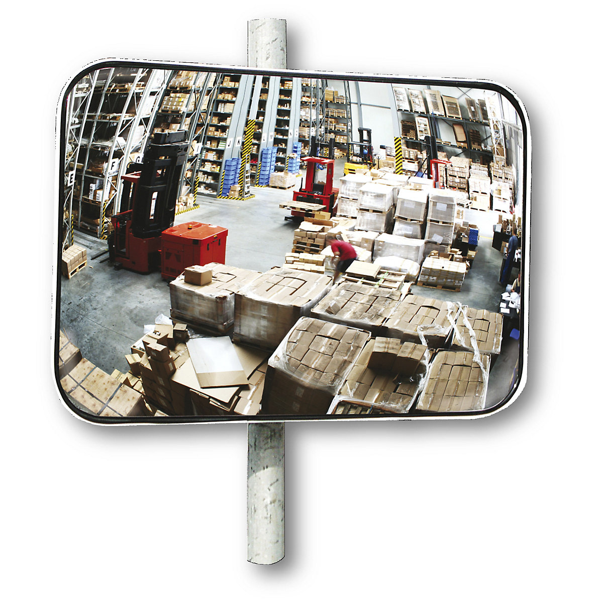 Specchio universale per interni ed esterni – eurokraft pro, rettangolare, largh. x alt. 1000 x 800 mm-0