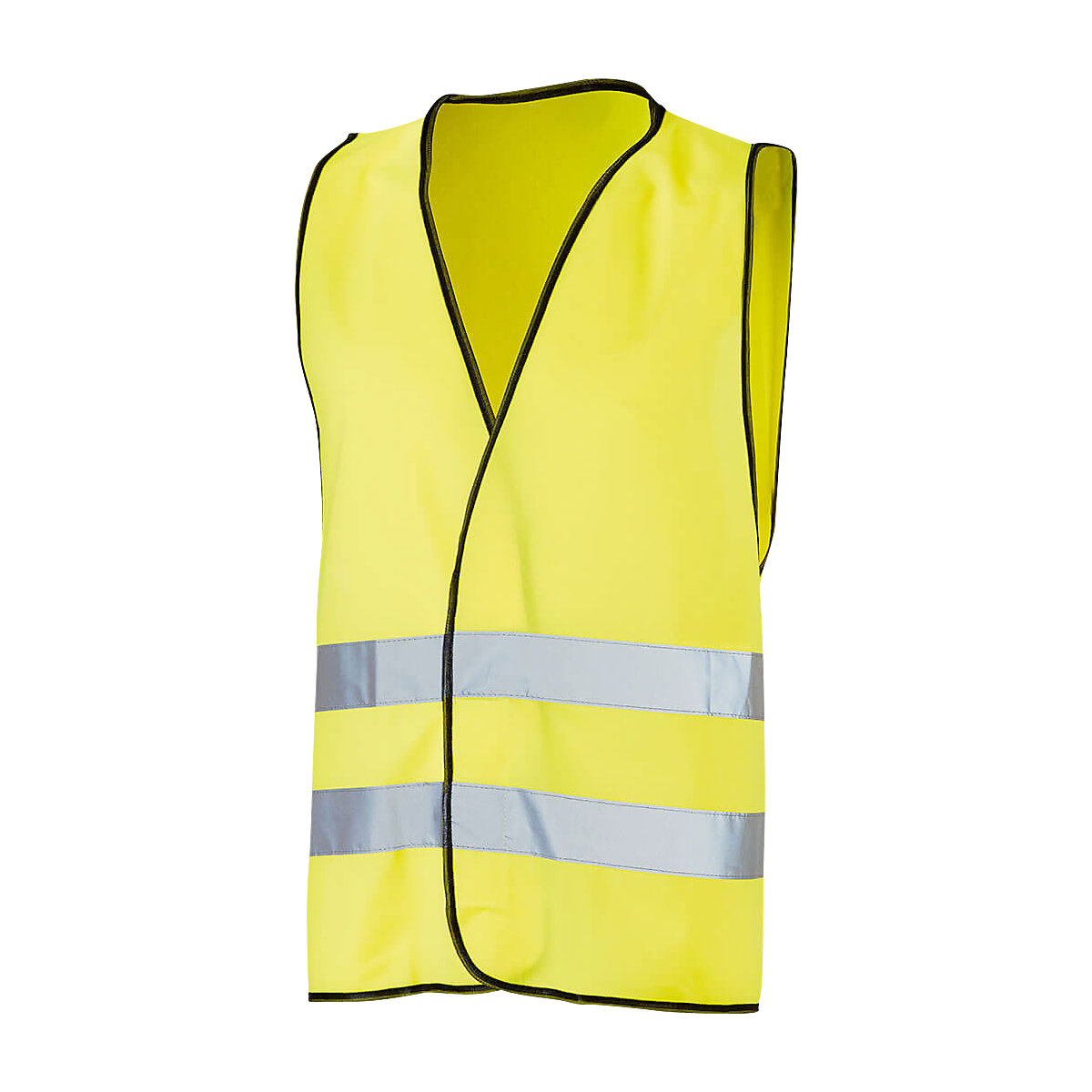 Gilet ad alta visibilità – Leipold+Döhle, misura universale, conf. da 4 pezzi, giallo neon-0