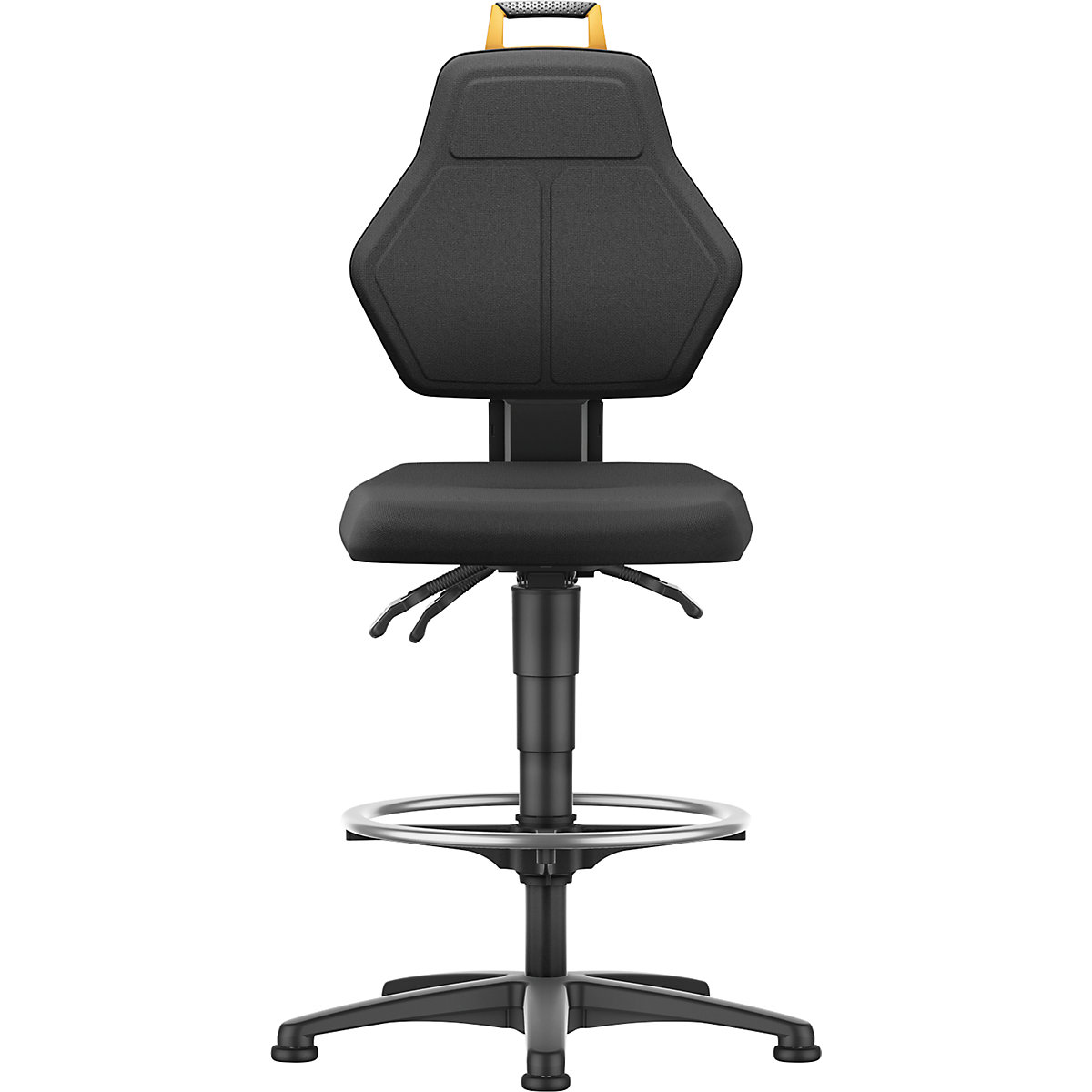 Industrial swivel chair, black – eurokraft pro (Product illustration 2)-1