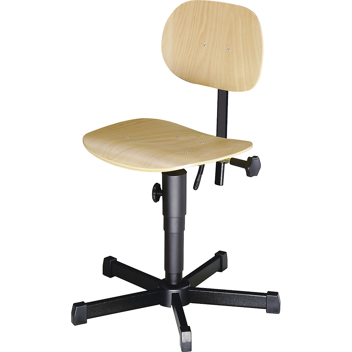 Industrial swivel chair, manual height adjustment - meychair
