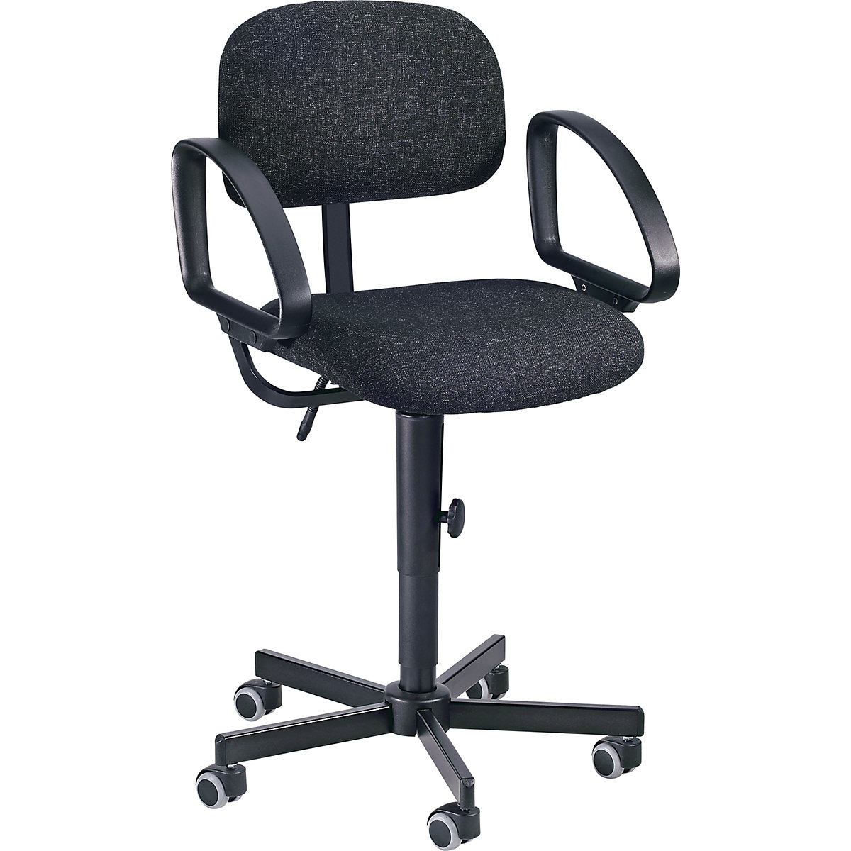 Industrial swivel chair, manual height adjustment – meychair (Product illustration 3)-2