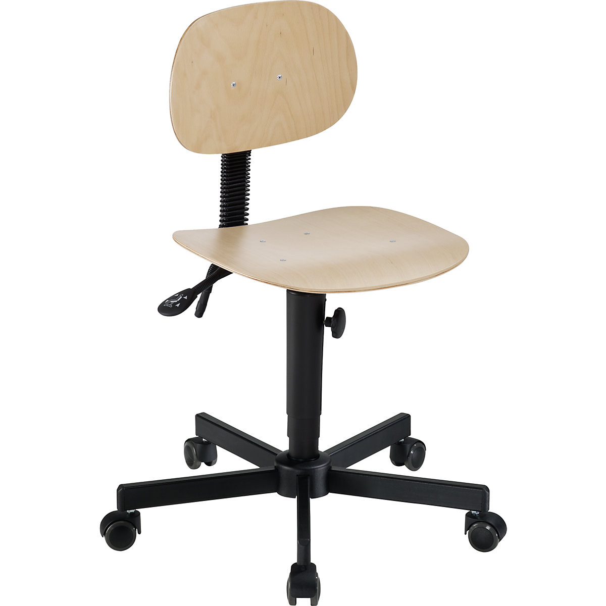 Industrial swivel chair, manual height adjustment – meychair