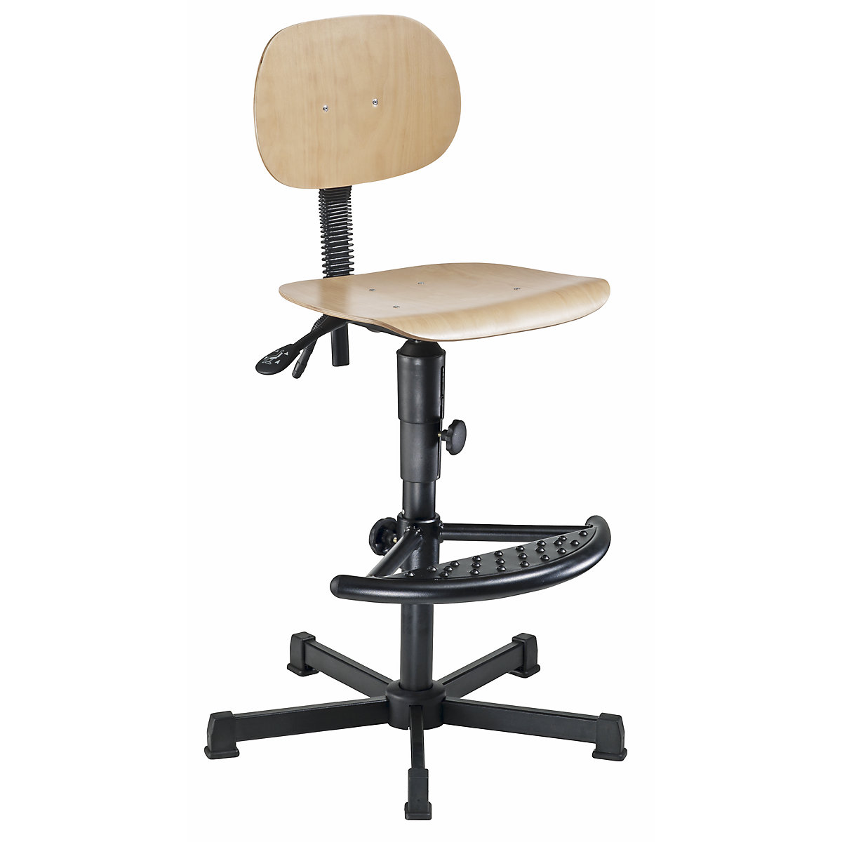 Industrial swivel chair, manual height adjustment - meychair