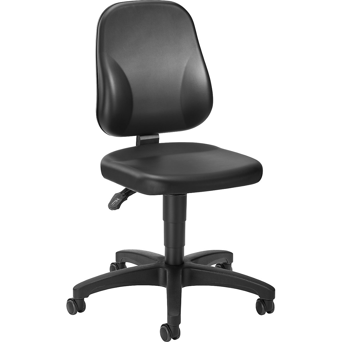 Industrial swivel chair, vinyl - eurokraft basic