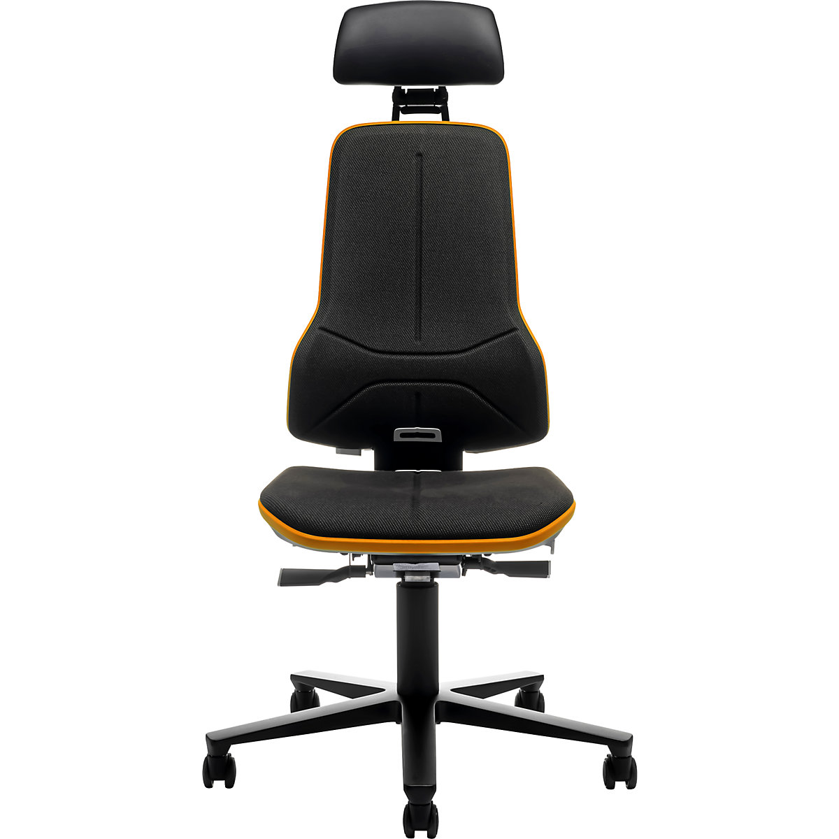 NEON industrial swivel chair, castors, headrest – bimos (Product illustration 2)-1