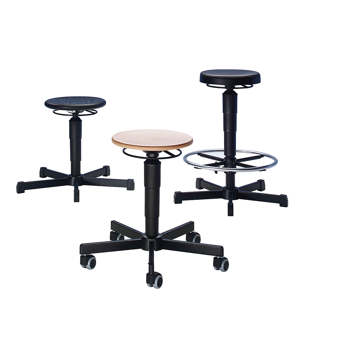 Swivel stools, gas lift height adjustment – meychair (Product illustration 2)-1