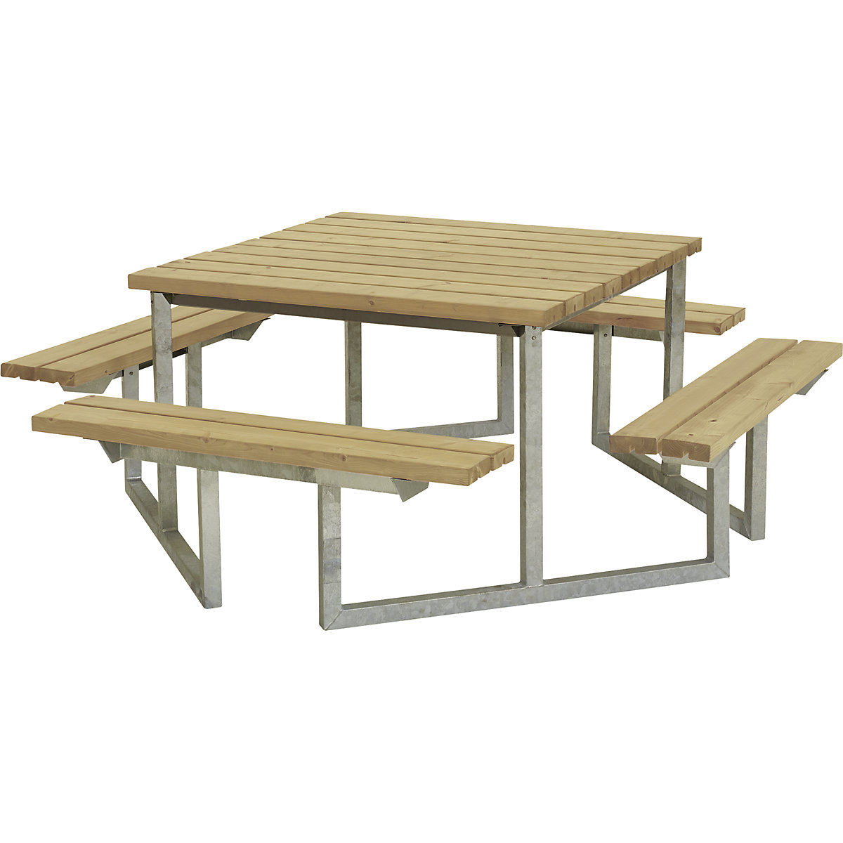 Conjunto de bancos e mesa para 8 pessoas, madeira de coníferas certificada, ThermoWood, castanho-0