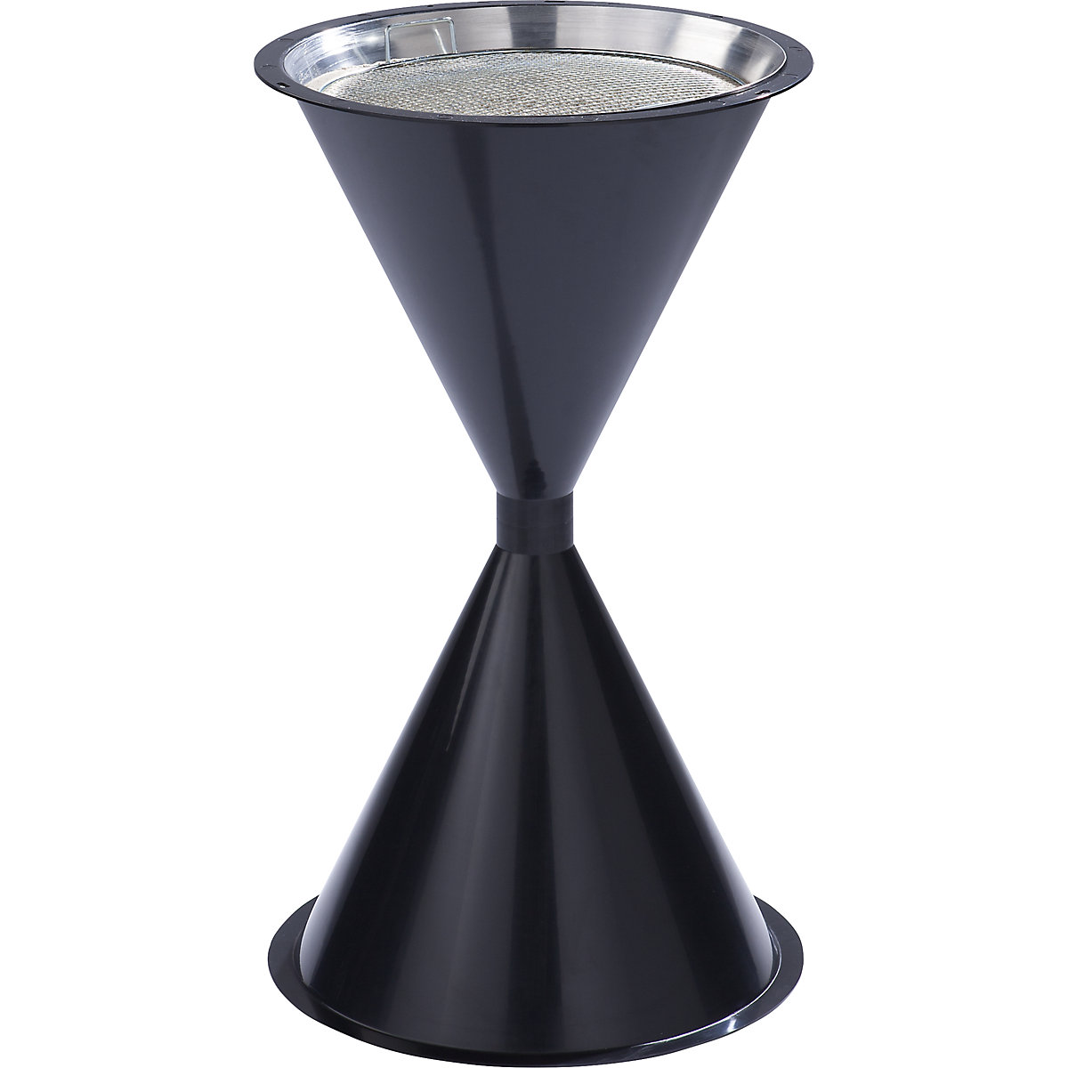 Cinzeiro de pé cónico em plástico – VAR, sem telhado, preto acinzentado-0
