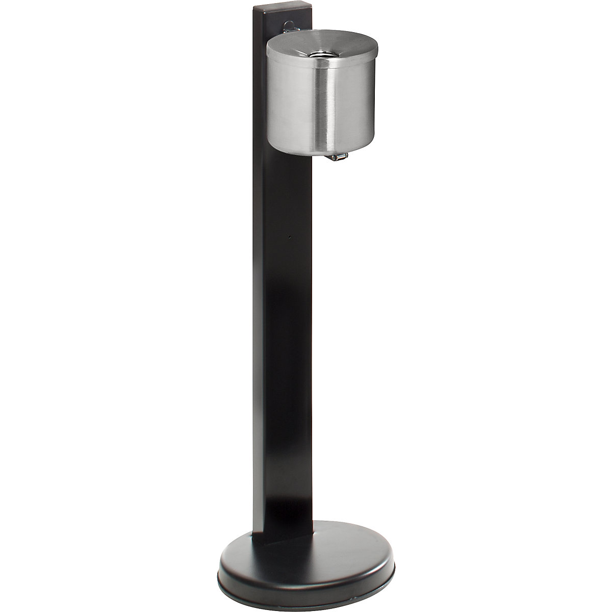 Cinzeiro de segurança com pé, 2,25 l, Ø 150 mm, prata nova, chapa de aço-0