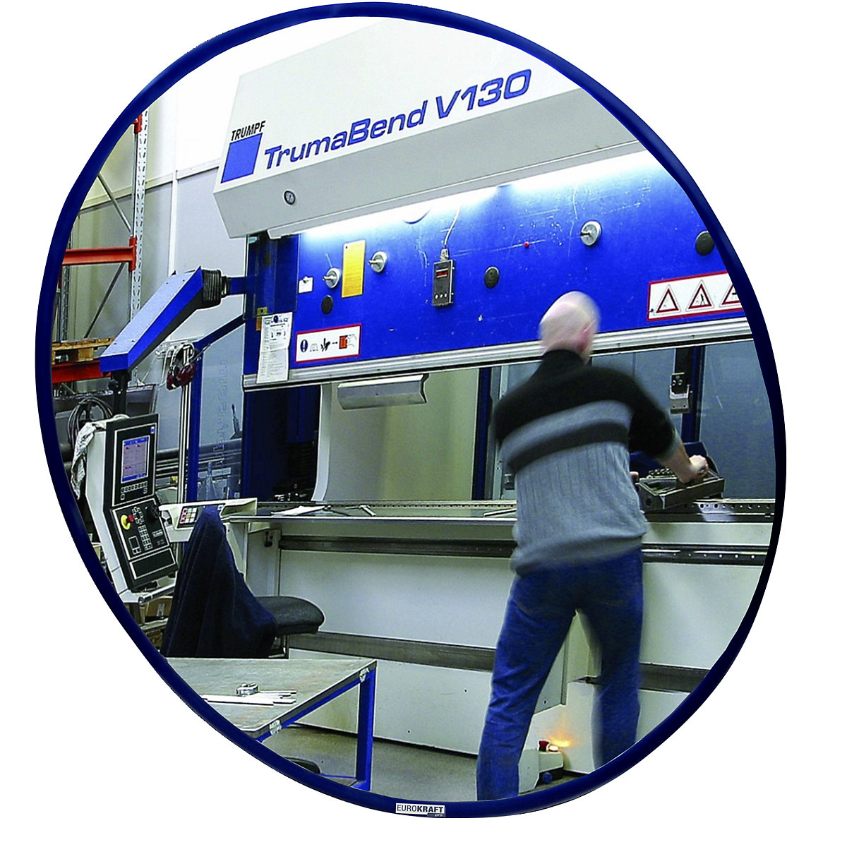 Espelho universal para interiores e exteriores – eurokraft pro, redondo, Ø 700 mm-0