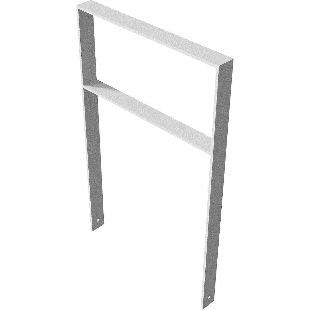 Arco de encosto para bicicletas – Schake, galvanizado a fogo, versão direita com travessa transversal, LxP 450 x 80 mm-0